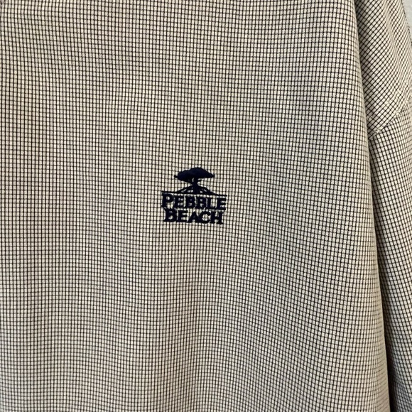 Pebble Beach Golf Jacket Large Tan  Pullover Windbreaker Men - Picture 4 of 7